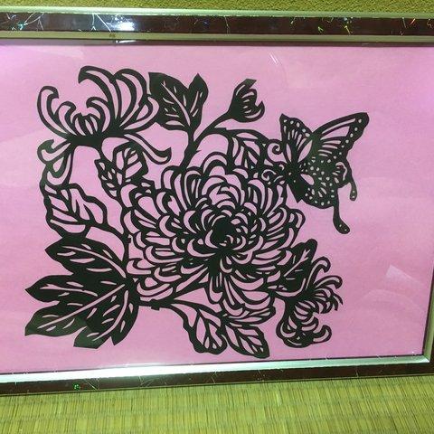 切り絵「花の香り」印証入