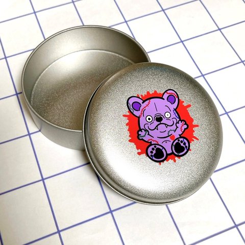 ZOMBIE DOG PUG Container パープル ラウンド缶