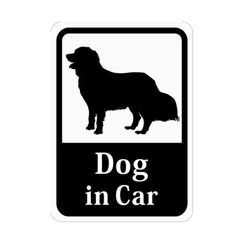 Dog in Car 「ゴールデンレトリバー」 車用ステッカー (マグネット)