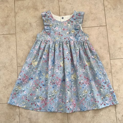 ワンピース　120size イングリッシュフラワーガーデン　花柄　子供服　ピンク