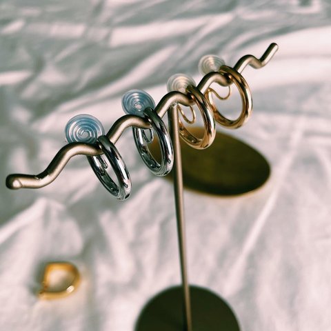 ※B品　Bohème's select 「simple hoop earrings」  silver