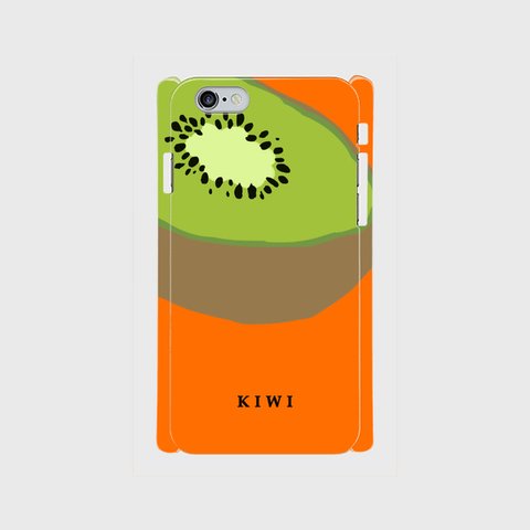 iphoneケース[kiwi/オレンジ地]