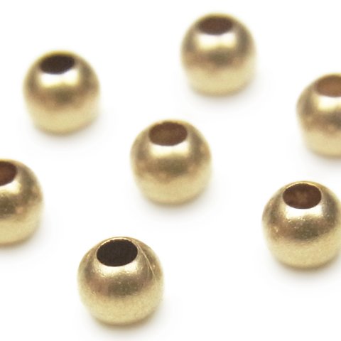 14KGF ビーズ 丸玉 2mm［マット］【10コ販売】(14K-123BZ