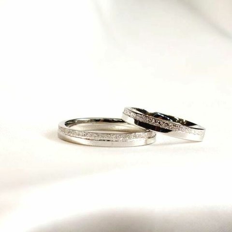 【ハートリングケース付き】上品な輝き＊* ペアリング・マリッジリング・ステンレス 素材 結婚指輪・ブライダル 記念日 誕生日