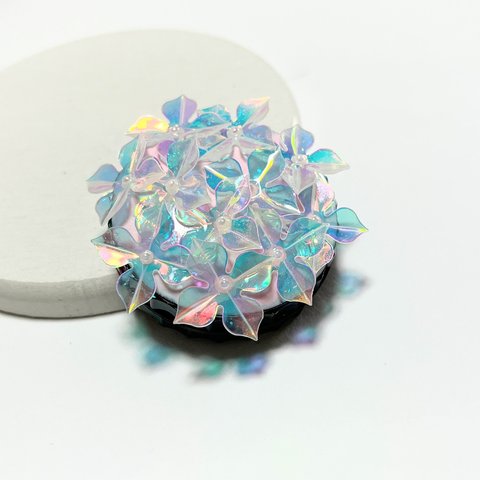 紫陽花の朱肉 / レジン / 花