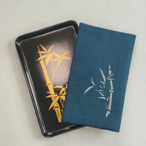 【送料無料】竹の型染めふくさと切手盆セット