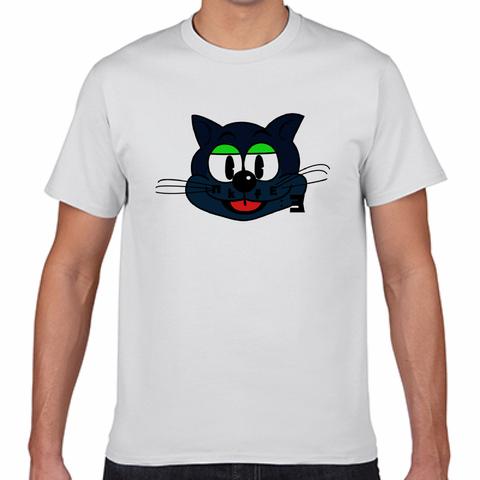 nkfE:3/猫Tシャツ/キャット/ホワイト/XL