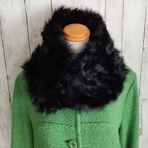 ¶ new antique fur ¶ ブラックラムファーnejiriスヌード「MARIAL」