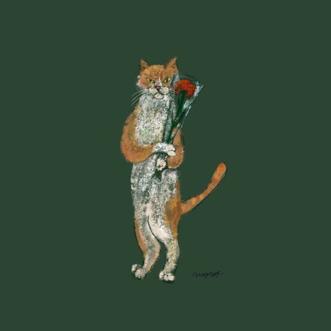 擬人化猫のイラスト【デジタル】