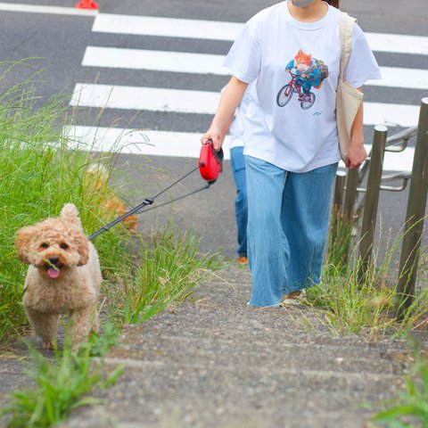 柴犬ライダーTシャツ  (Sサイズ）柴犬Tシャツ　柴犬tシャツ【レディース　メンズ　ファッション　ギフト】