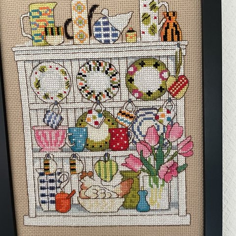 display shelf🍽️クロスステッチ刺繍額