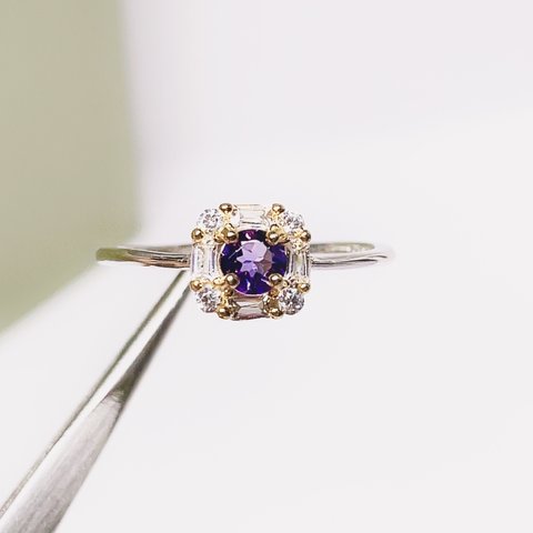 【宝石質】 アメジスト　紫水晶　　リング　指輪　天然石　41