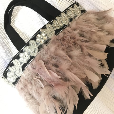 Grege feather bag