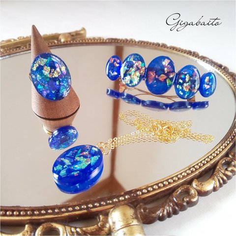 【mermaid scale】ブルーアクセサリーセット