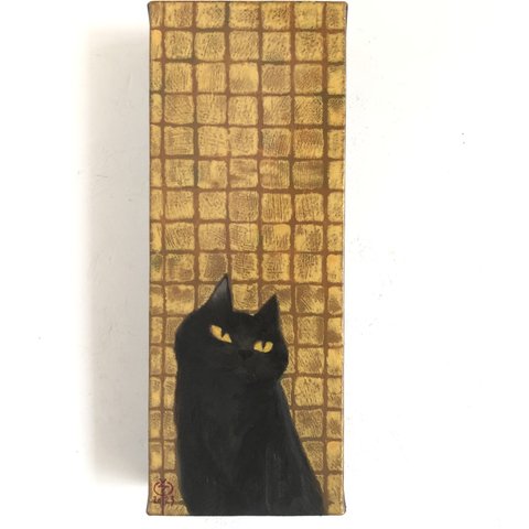 肉筆油彩画　「そーねこ」　hako26/2683-025