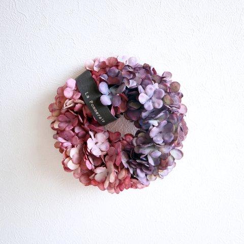 mini wreath 紫陽花 ★ 17cm plum×grape