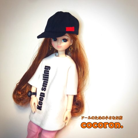 【オーバーサイズ Tシャツ】ドール服　22㎝ドール向き