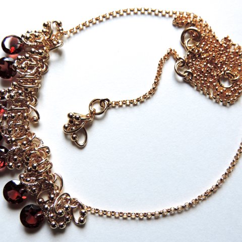 『 ROS ( red flower seed ) 』Necklace by K14GF 