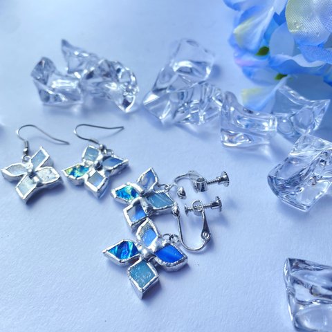 💠🌿‬紫陽花ピアス イヤリング💠🌿‬