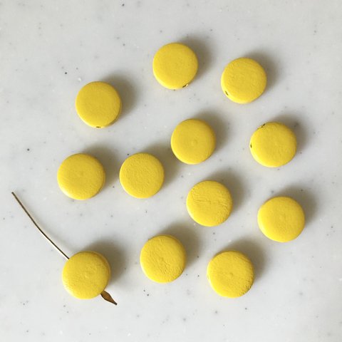 Yellow Wood 15mm Beads