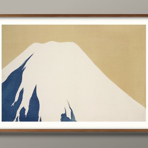 10874　■　A3　アートポスター『神坂雪佳　富士山』絵画　イラスト　デザイン　マット　北欧