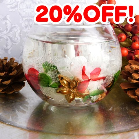 SALE☆20%OFF☆クリスマスカラーのジェルランタン☆ホワイト