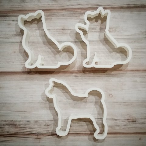 クッキー型　柴犬　3匹セット　アイシングクッキー