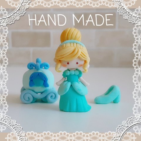 *童話マスコット* Cinderella ハンドメイド 粘土 人形