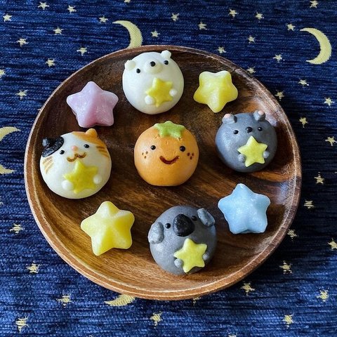 【食品】星なるどうぶつ和菓子・おまんじゅう&すあまセット