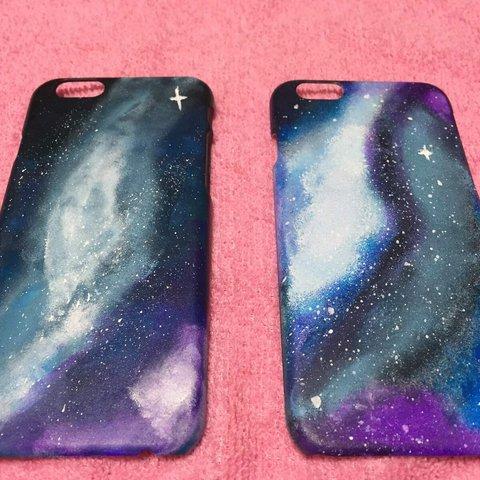 iphone6・7用 スマホ ケース ギャラクシー柄 【受注製作】 【期間限定価格】