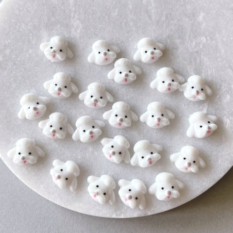 10pcs ＊ 犬 わんこ アニマル ミニパーツ （0588）