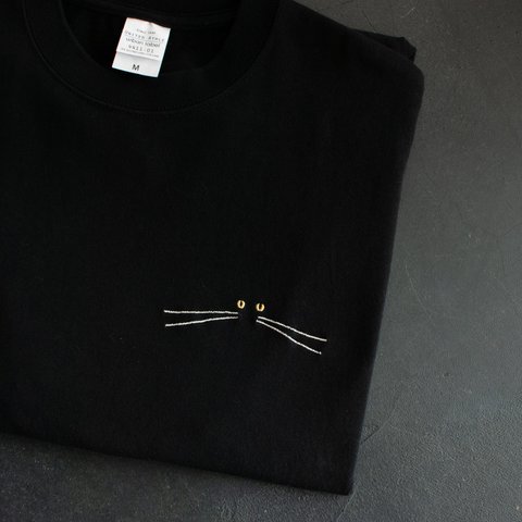 CAT-Tシャツ 黒猫