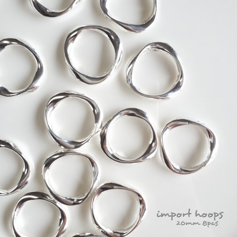 ✨new color✨import metal hoops twist 8pieces【Ch-632】