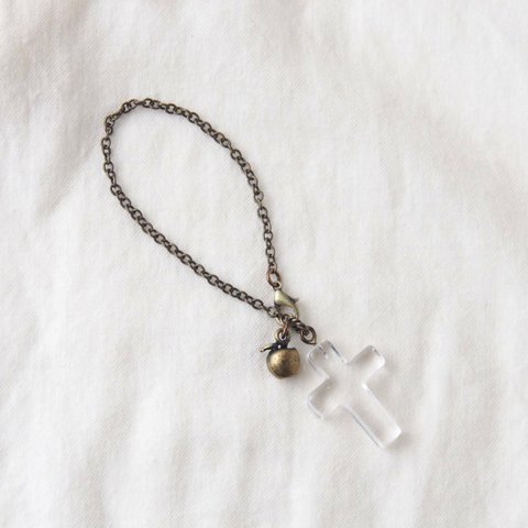 Crystal Cross Bag Charm