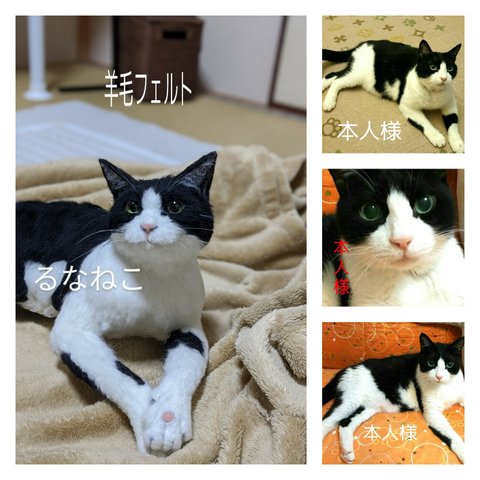 リアル羊毛フェルト　猫　オーダー　