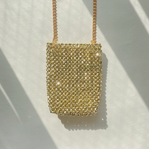 beads bag S size  gold