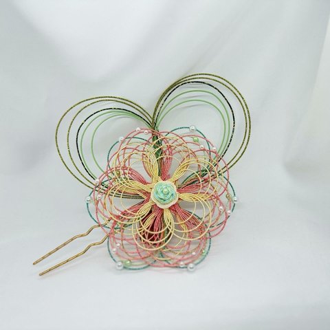 かんざし【一期一会】Ornate hairpin【once-in-a-lifetime encounter (hence should be cherished as such)】