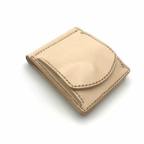 【選べるカラー・名入れ無料】２つ折り財布（BOXタイプ小銭入れ付）/ch108（牛ヌメ革）