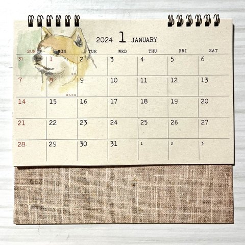 2024年度　秋田犬の卓上カレンダー　SALE