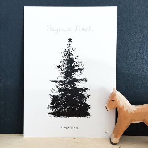 NPC-1 ミニポスターカード ★ Tree Joyeux Noël A5size