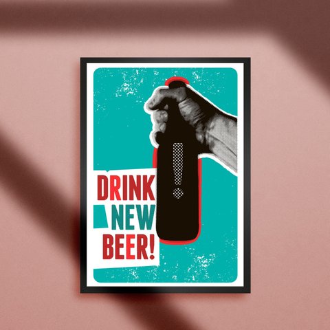 アメリカン レトロ ビール パブ バー スナック ポップアート3 カフェ A4アートポスター