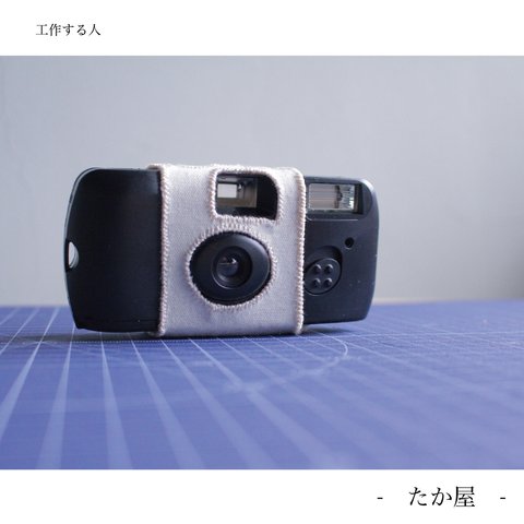 【送料無料】思い出カメラカバー(インスタントカメラ)キャンバス-ピンク