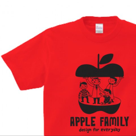 【再販】APPLE FAMILY 　WM～WL•S～XL Tシャツ【受注生産品】