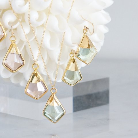 【14KGF】 Necklace,Green Amethyst Quartz