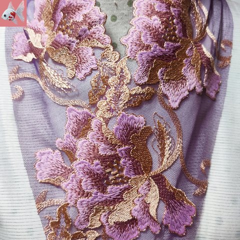 ◆花刺繍の半襟⑤