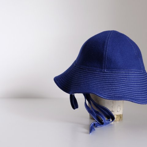 フェルトハット/圧縮ウールジャージー【 ロイヤルブルー 】/ felt hat / wool jersey【 royal blue 】