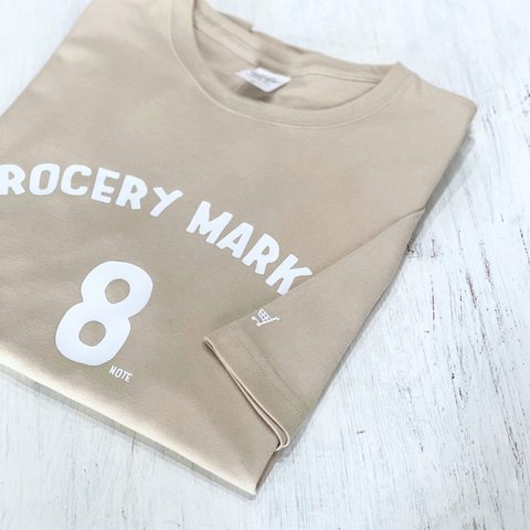 8GM number ビッグ Tシャツ / ベージュ