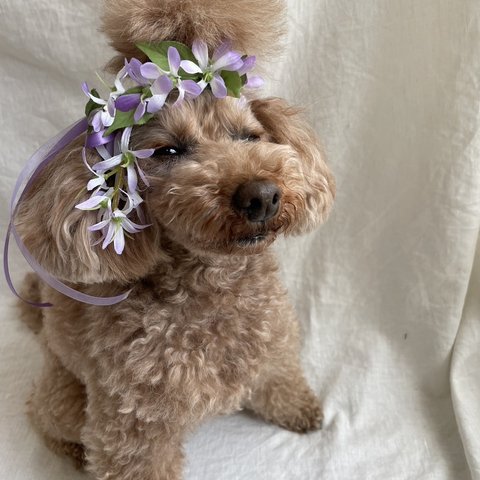 夏藤💜花かんむり＆カチューシャ＆チョーカー