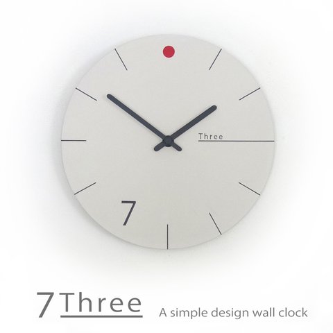 手作りの掛け時計　MUU CLOCK 7-Three (2023var.)おしゃれなデザインの時計　インテリア シンプル　オフホワイト