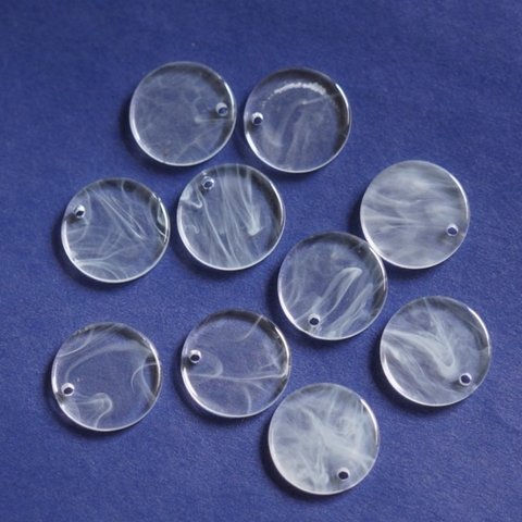 import【8個】clear Acryl charm＊マーブル模様のアクリルチャーム＊アクリルビーズ